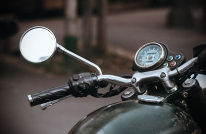 Detail of a motor bike