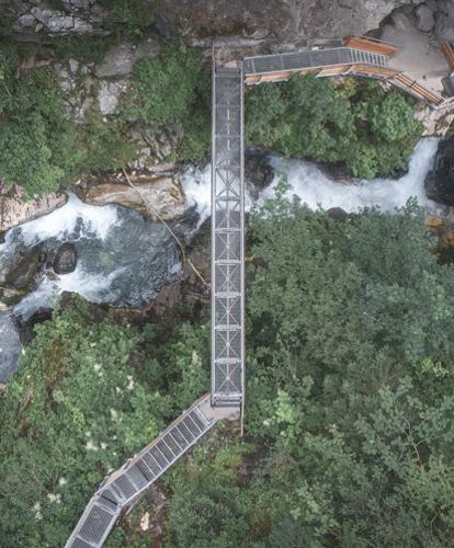 The Gilfenklamm gorge from above