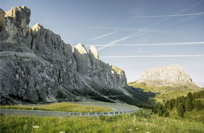 Der Grödner Pass im Sommer